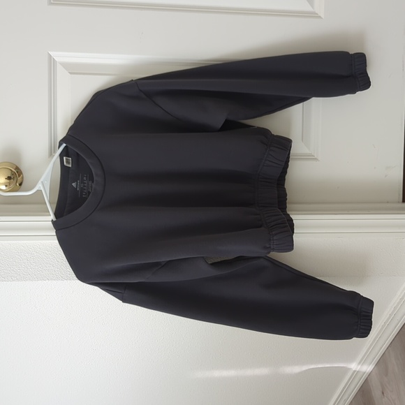 Adidas Studio Lounge Loose Fit Sweatshirt in Color Carbon and Size XS - Picture 1 of 7